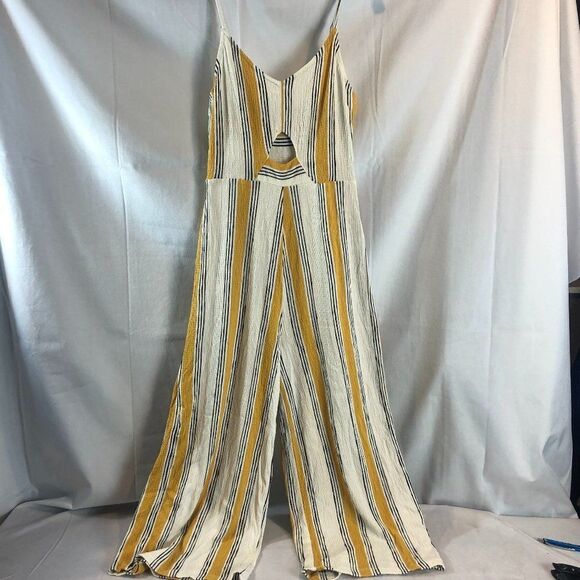 Love Tree One Piece romper white/yellow stripe M - Picture 1 of 7